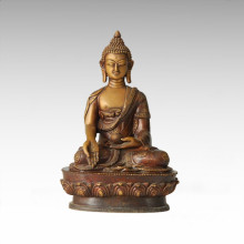 Buddha Statue Sakyamuni Sitting Bronze Sculpture Tpfx-B43